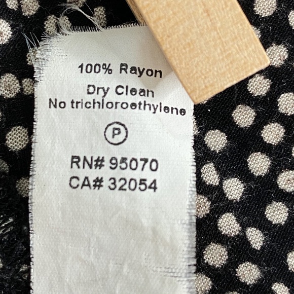 ANTHROPOLOGIE WESTON WEAR Black & Cream Dot Top XS - Picture 2 of 15